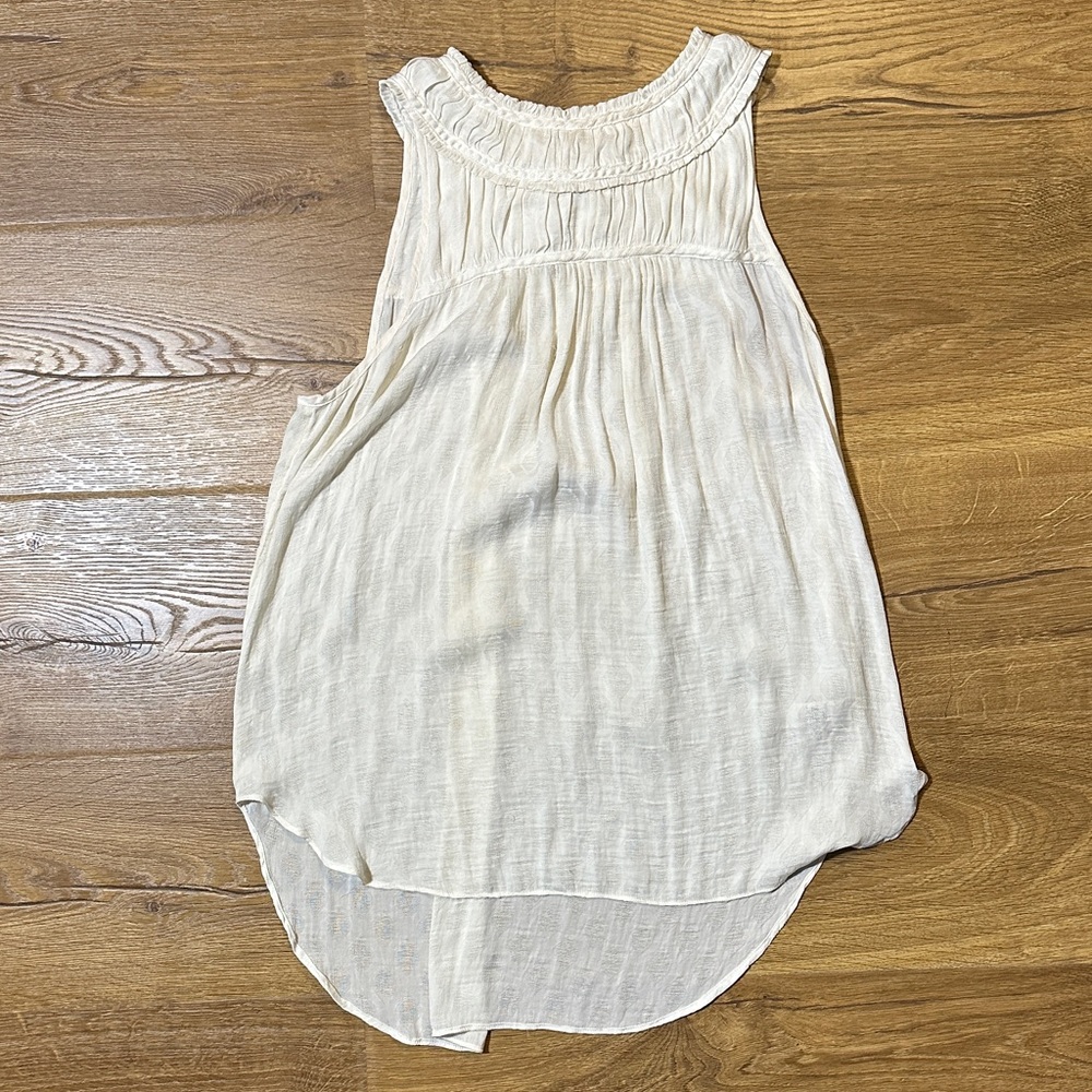 Anthropologie Maeve Cream Sleeveless Blouse Cream Size 4